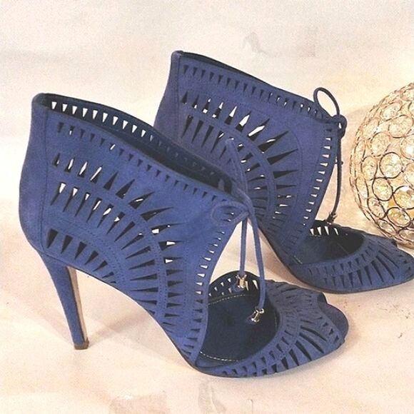 Ivanka Trump Colbalt Cage Heels - Picture 12 of 12